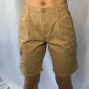 Tan cargo shorts